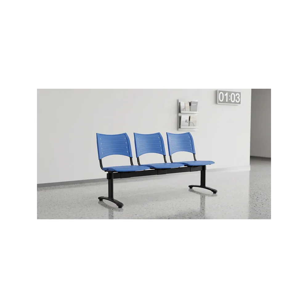 Banqueta ISO Smart Split 3 PP Negro Azul - Imagen 2
