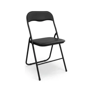 Silla Plegable Event Tapizada Negra