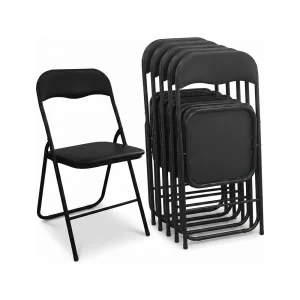 Silla Plegable Event Tapizada Negro Pack 6 Unidades