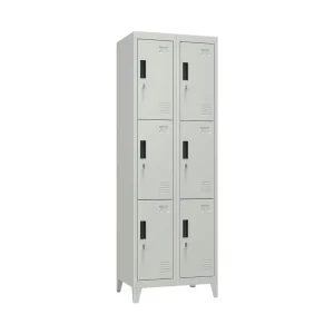 Locker Metálico 2 Cuerpos 6 Puertas