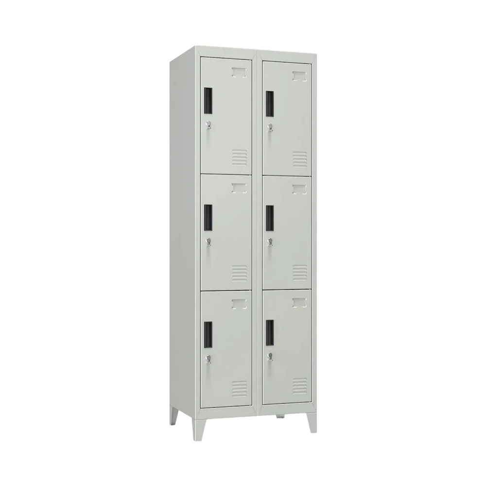 Locker Metálico 2 Cuerpos 6 Puertas