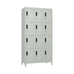 Locker Metálico 3 Cuerpos 12 Puertas