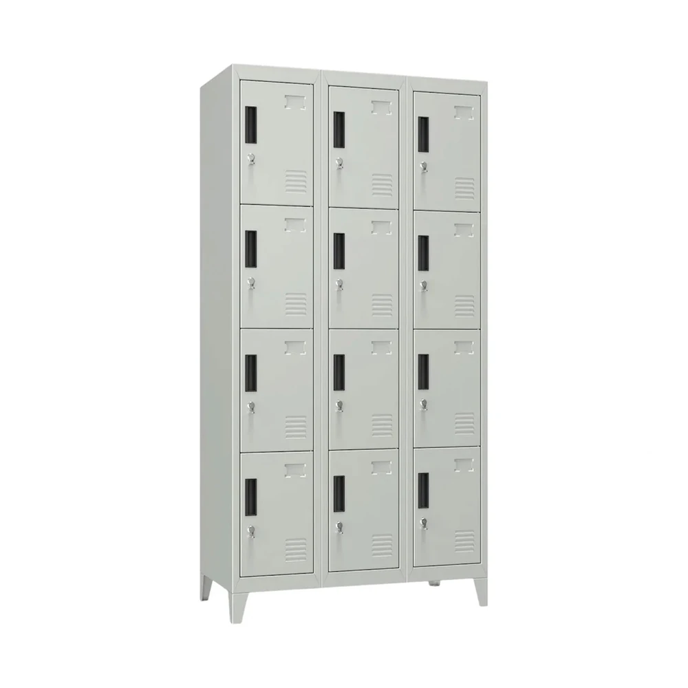 Locker Metálico 3 Cuerpos 12 Puertas