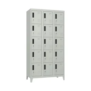 Locker Metálico 3 Cuerpos 15 Puertas