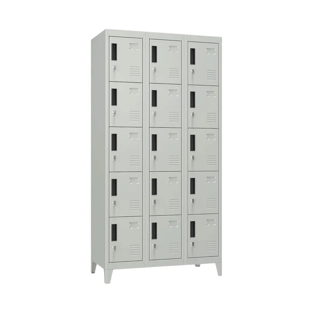 Locker Metálico 3 Cuerpos 15 Puertas