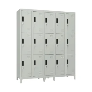 Locker Metálico 5 Cuerpos 15 Puertas