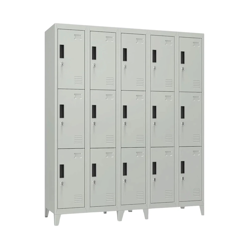 Locker Metálico 5 Cuerpos 15 Puertas