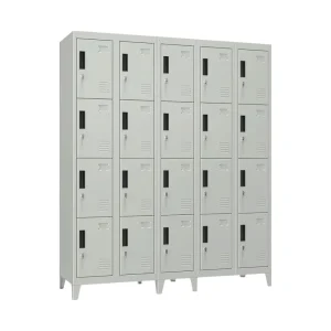 Locker Metálico 5 Cuerpos 20 Puertas